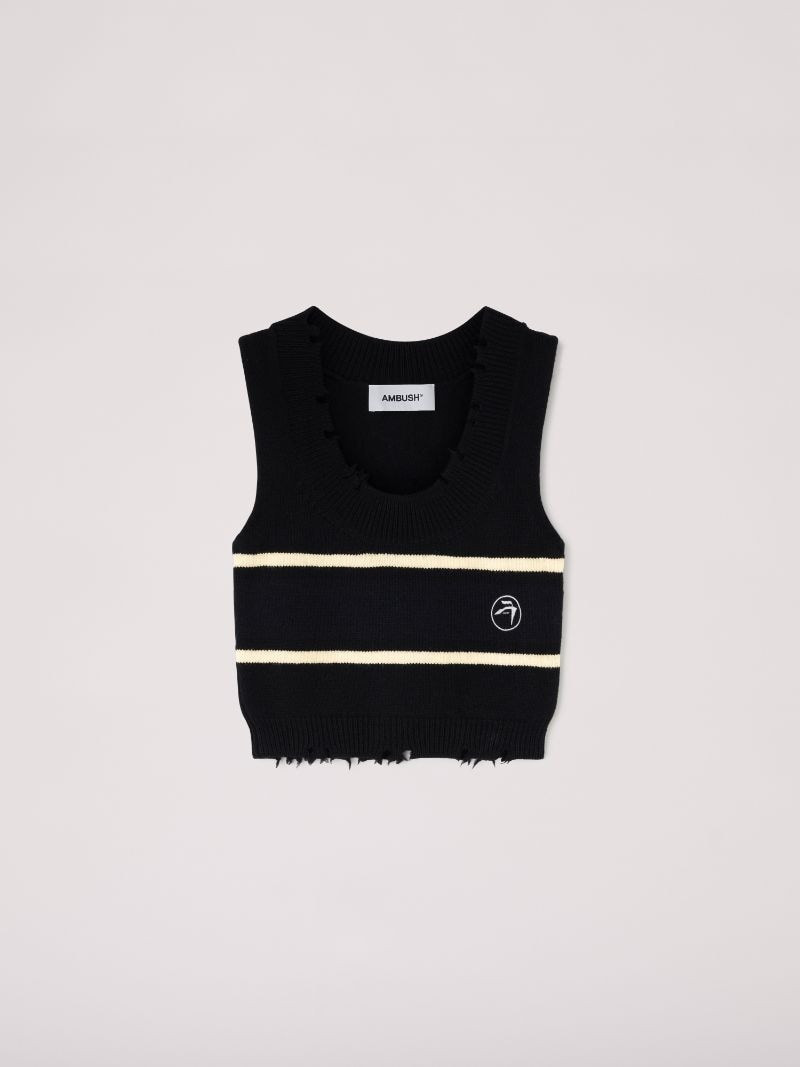 DESTROYED RIB ROUND NECK TOP 1