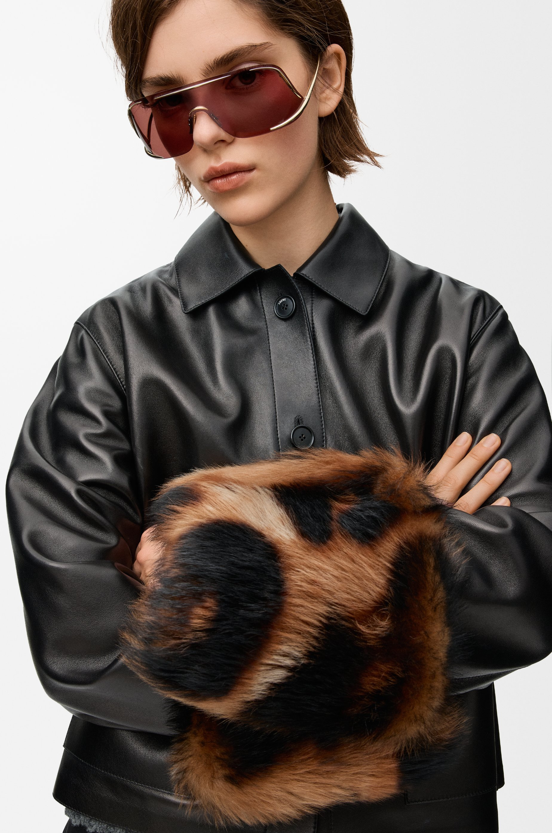 Turn-up jacket in nappa lambskin - 5