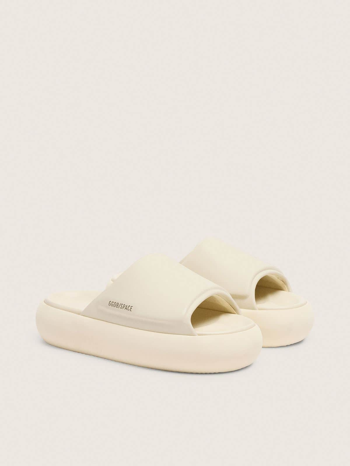 Women's Space-Star Slide slip-ons in white leather - 2