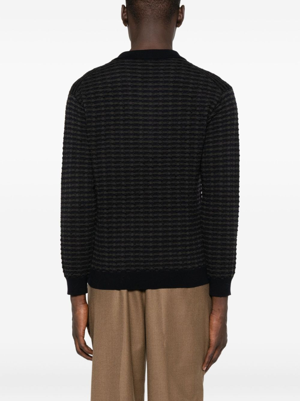 textured polo shirt - 4
