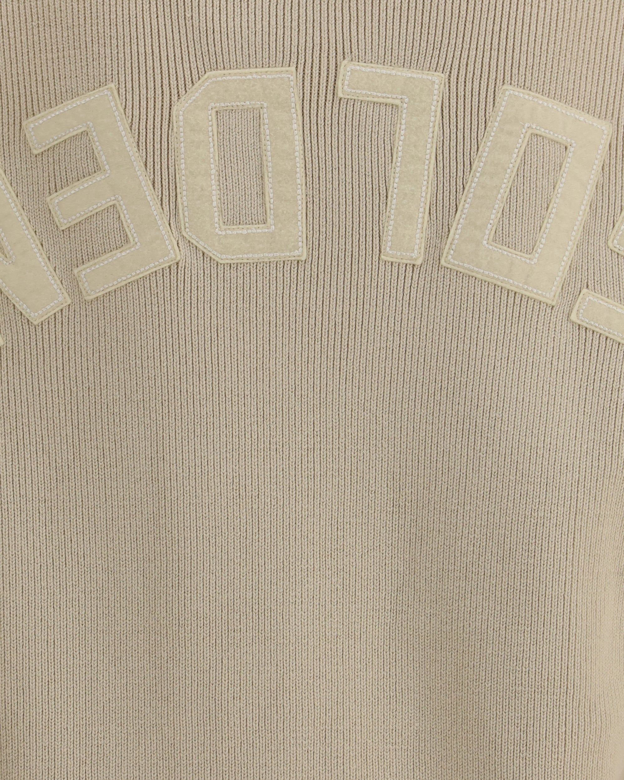 Beige ribbed-knit sweater - 3