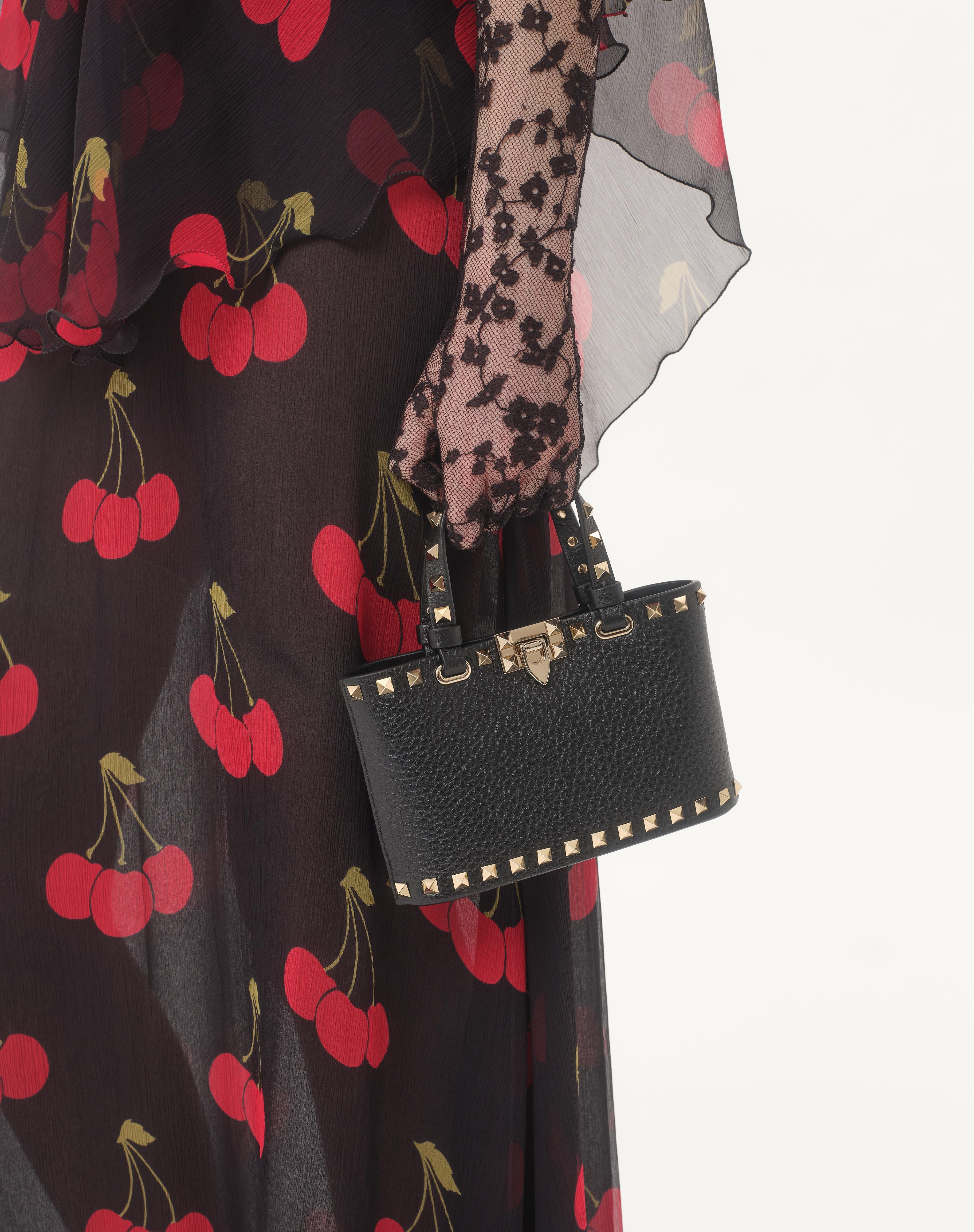MINI ROCKSTUD SHOPPING BAG IN GRAINY CALFSKIN - 7