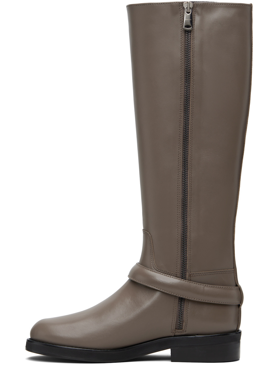 Taupe Belt Cavalier Tall Boots - 3