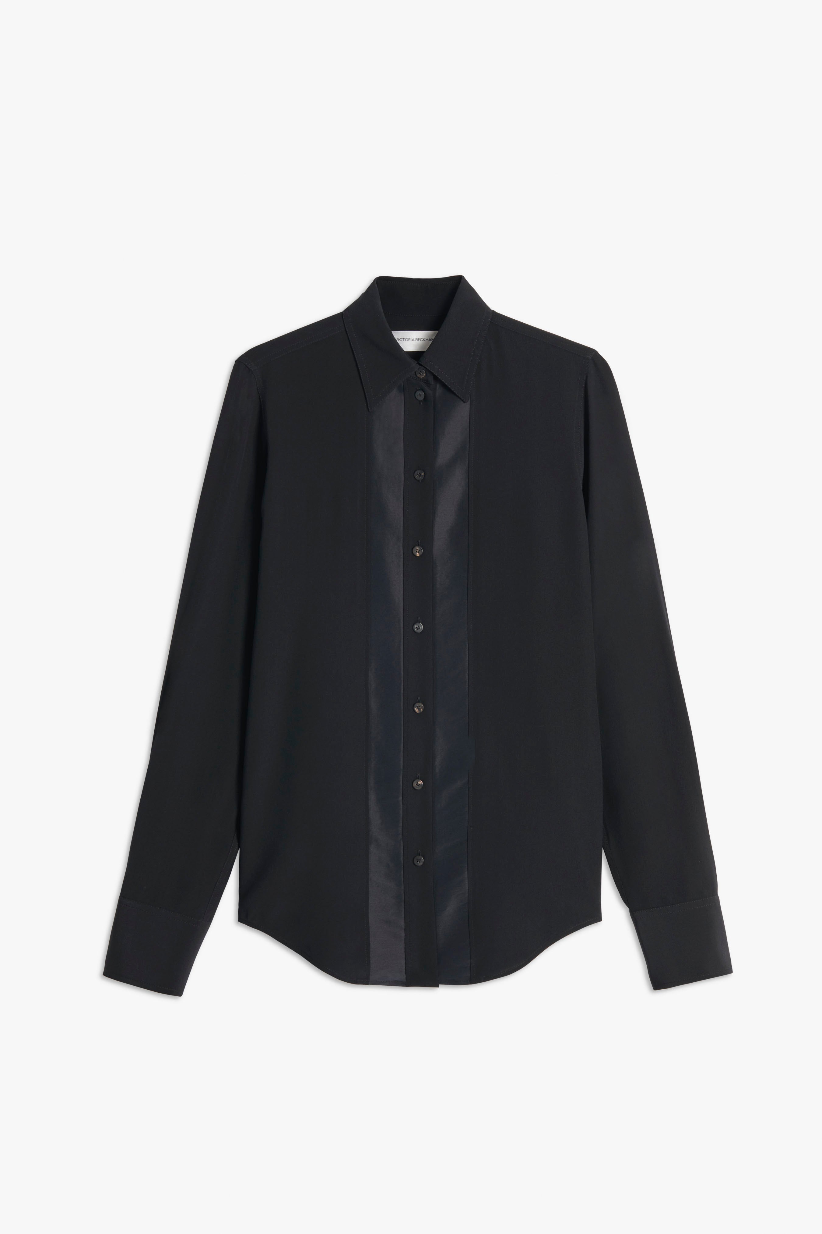 Panelled Shirt in Black - 1