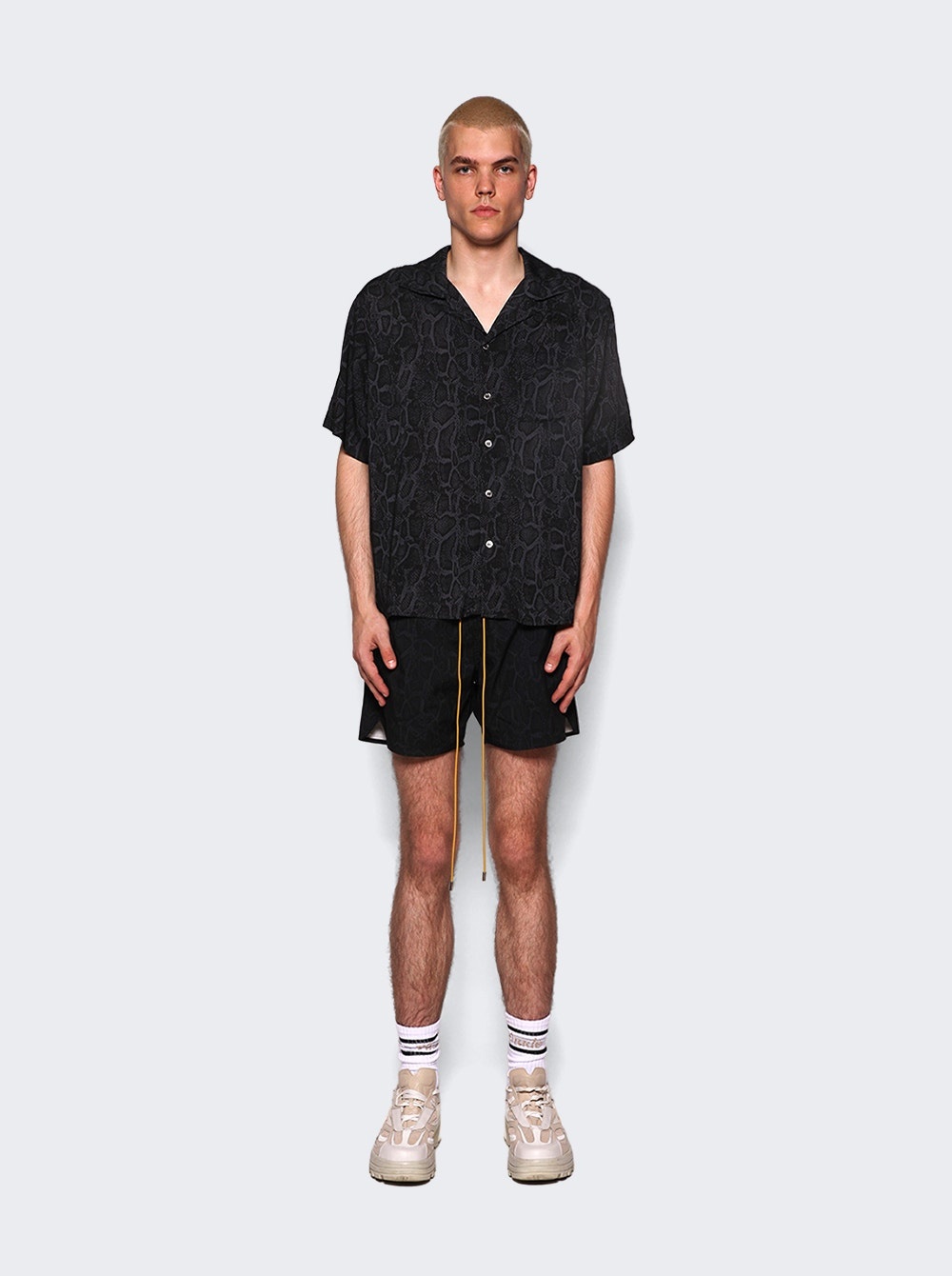 Rayon Snake Shirt Black - 2