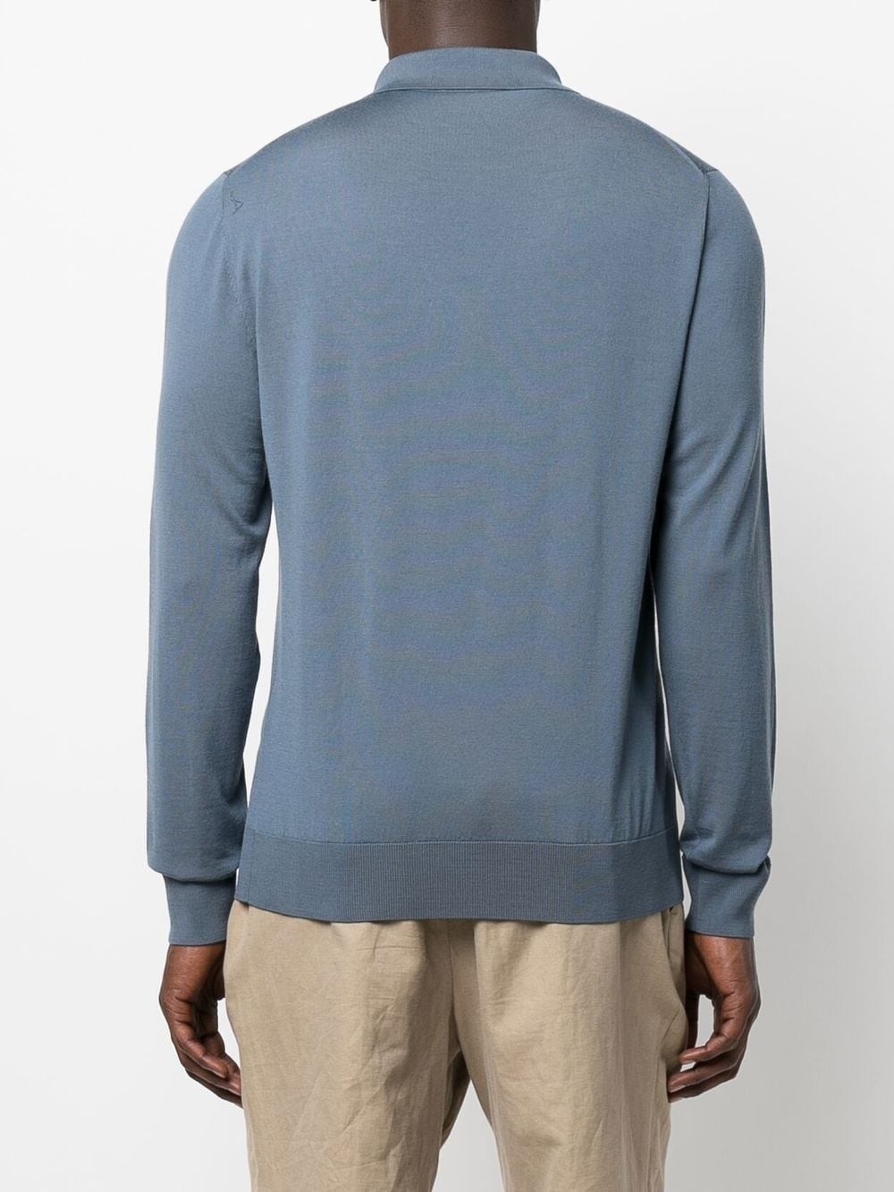 polo-collar wool jumper - 4