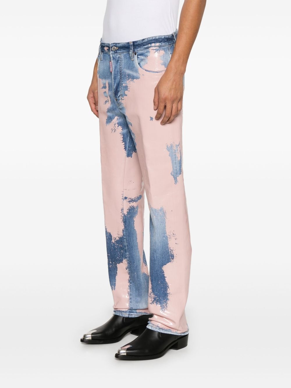 paint-splatter jeans - 3