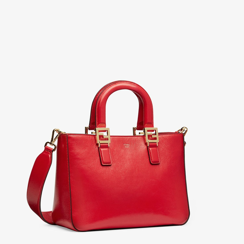 Red leather bag 3