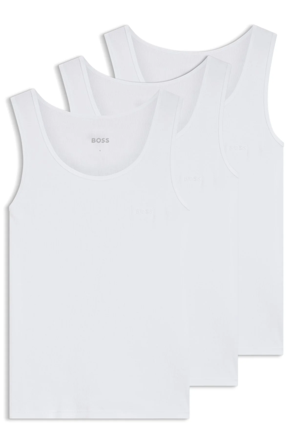 THREE-PACK OF COTTON TANK TOPS WITH EMBROIDERED LOGOS - 1