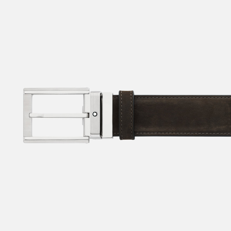 Montblanc Black/brown 35 mm reversible leather belt outlook
