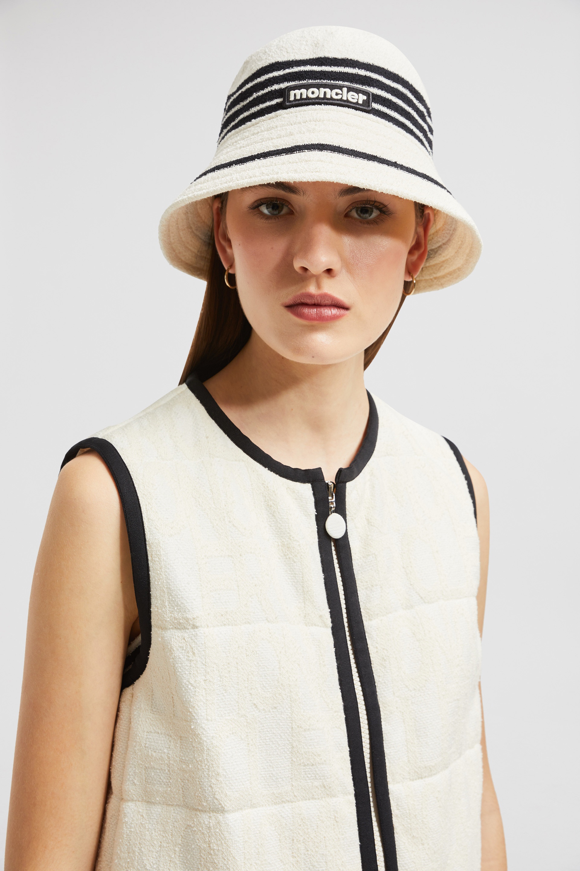 Striped Terry Cloth Bucket Hat - 2