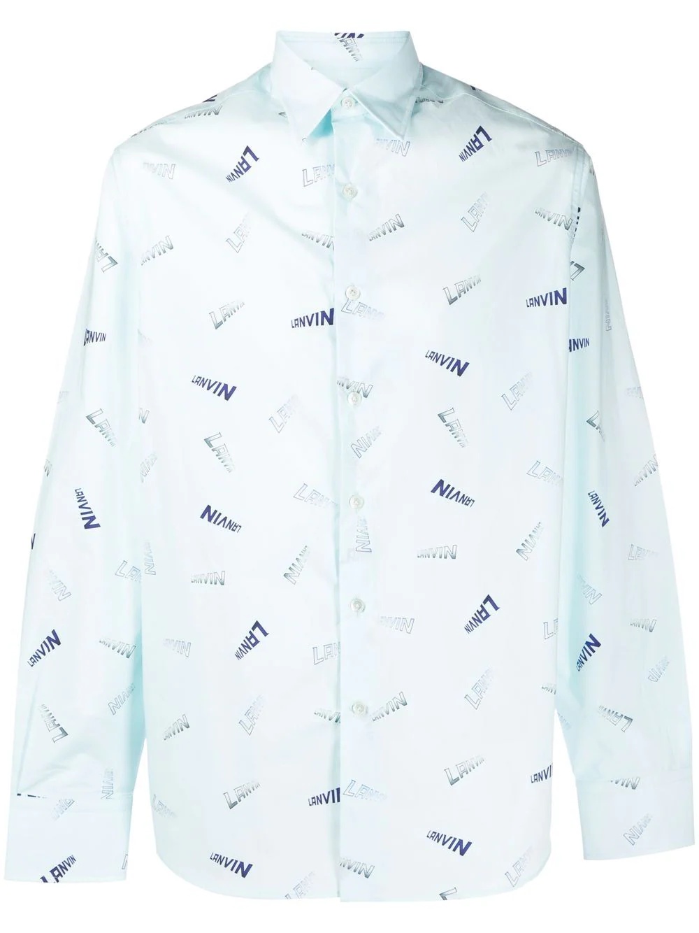 logo-print poplin shirt - 6