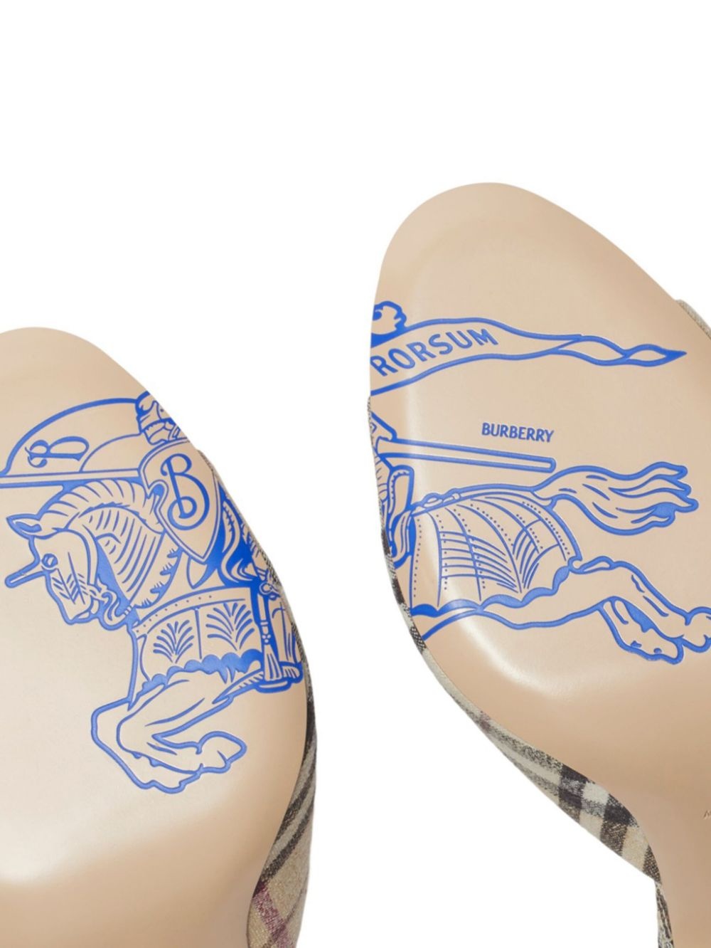90mm check-pattern mules - 2