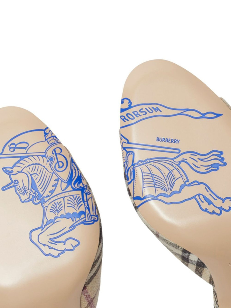 Burberry 90mm check-pattern mules outlook