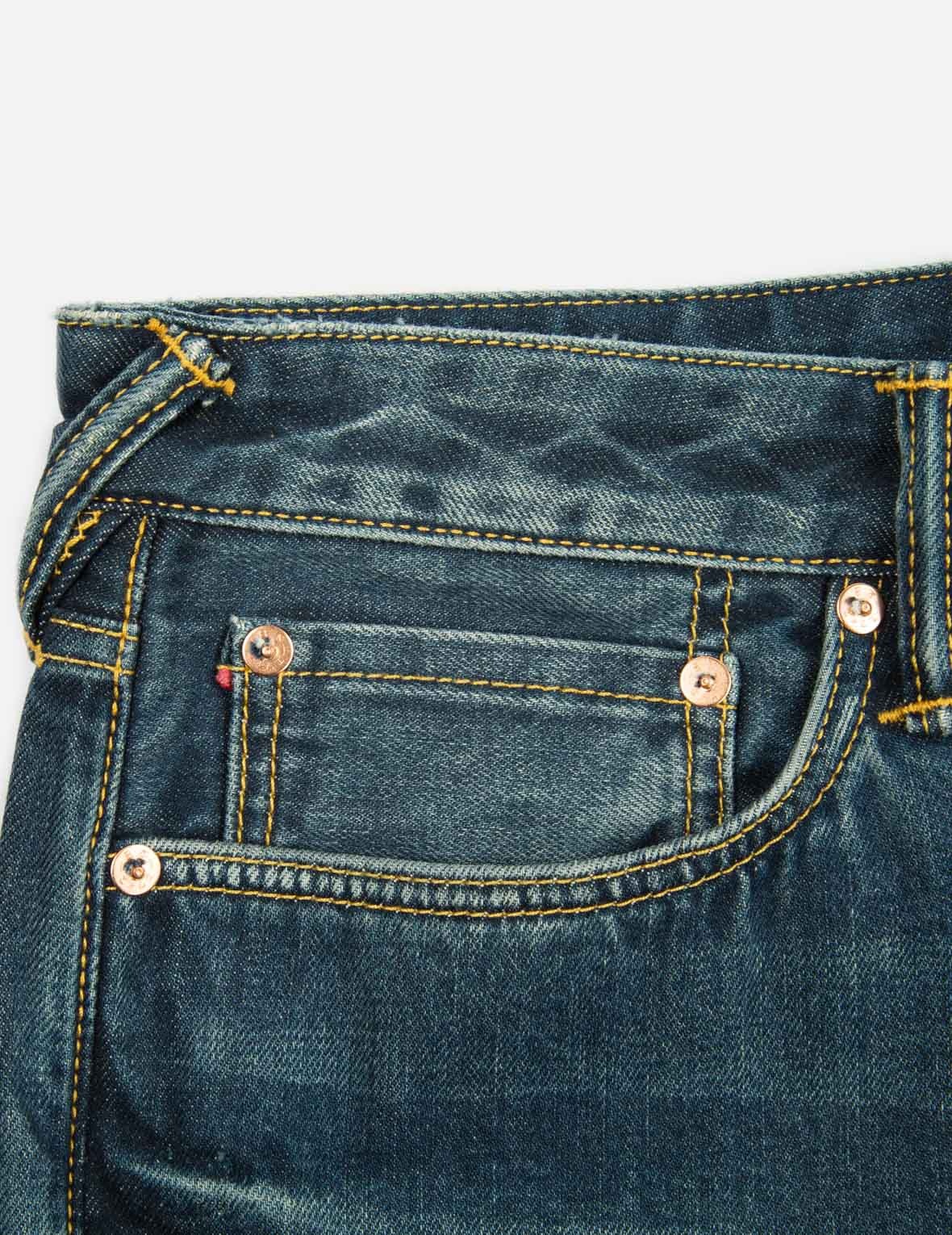 BI-COLOR SEAGULL PRINT CROPPED FIT JEANS #2027 - 8