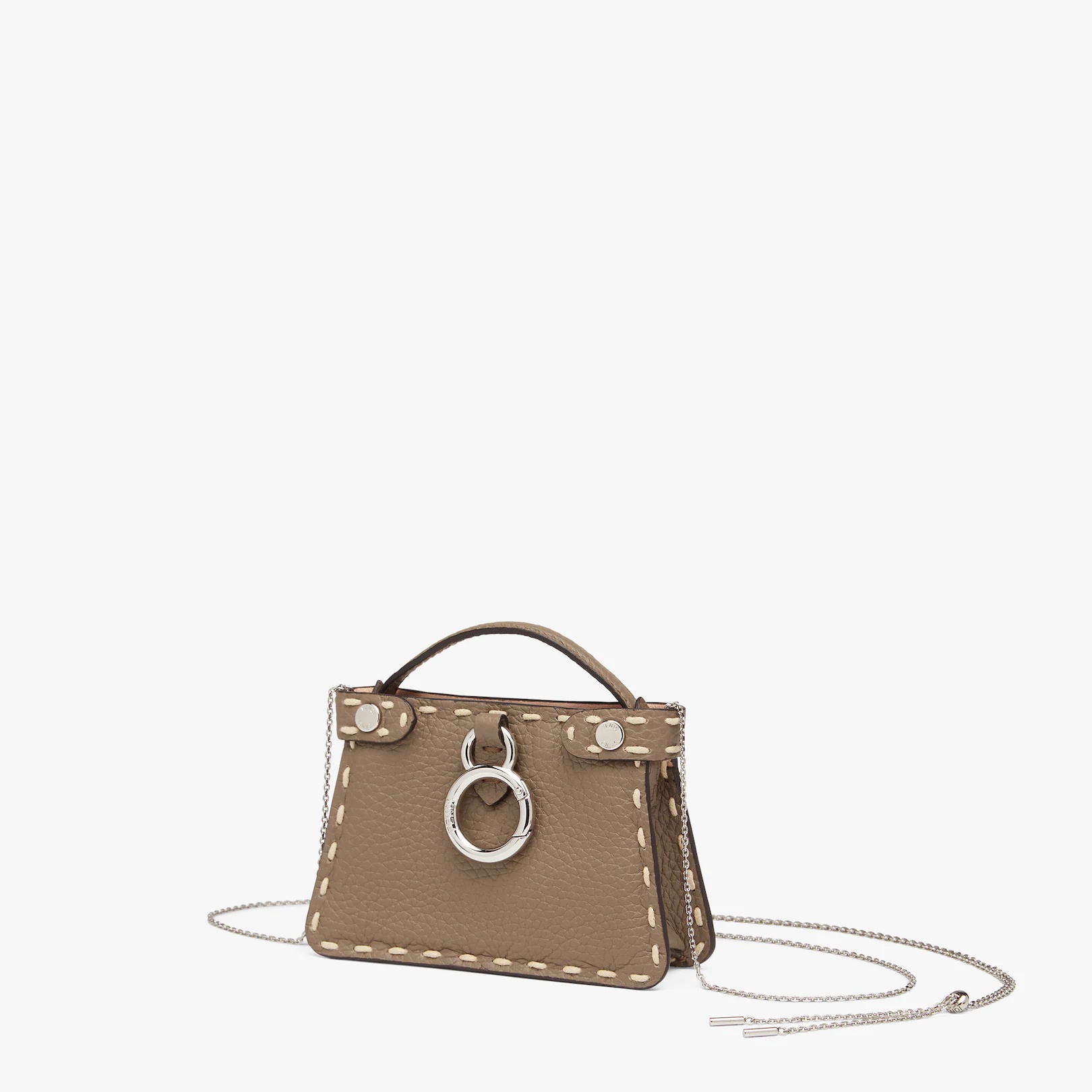 Gray leather charm - 2