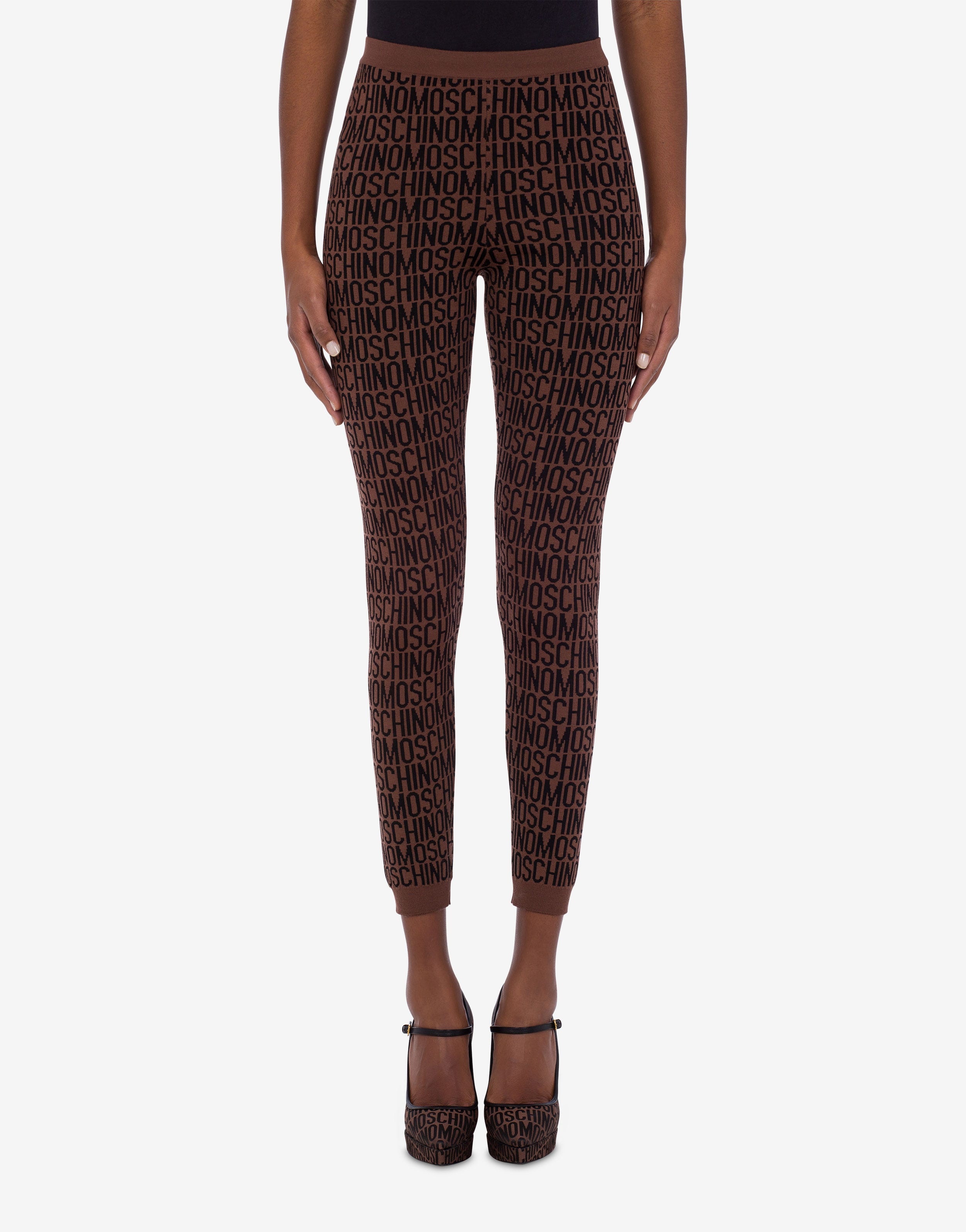 ALL-OVER LOGO WOOL LEGGINGS - 2