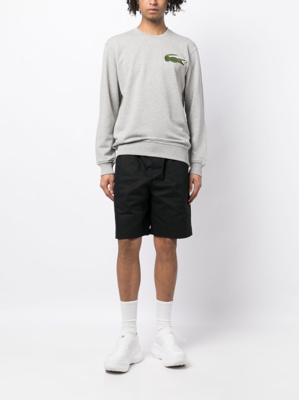 patch-detail cotton sweatshirt - 2