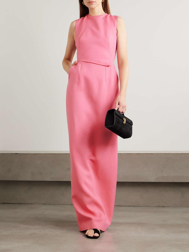 EMILIA WICKSTEAD Juulia asymmetric crepe gown Pink outlook