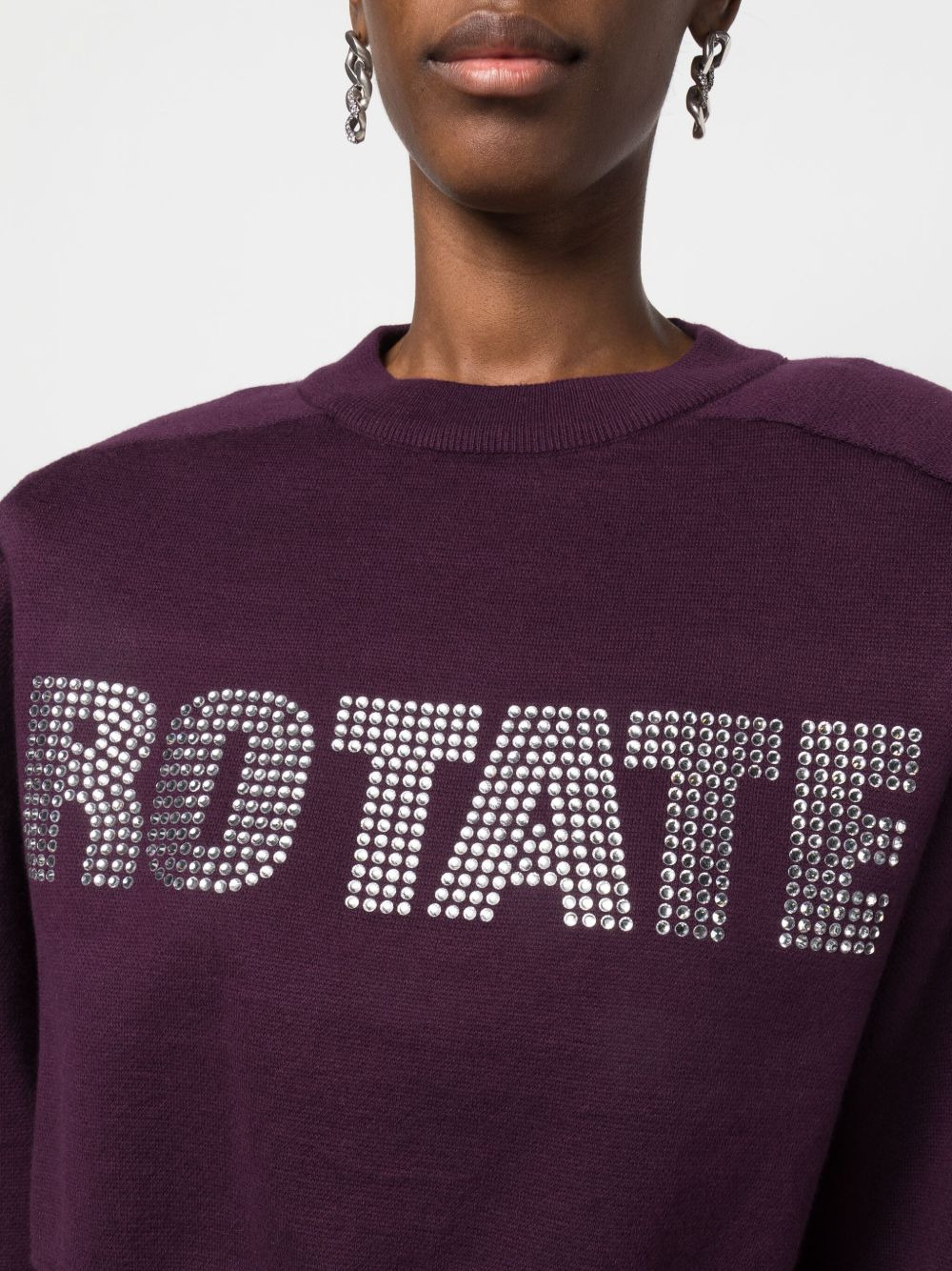 rhinestone-embellished logo-appliqué sweatshirt - 5