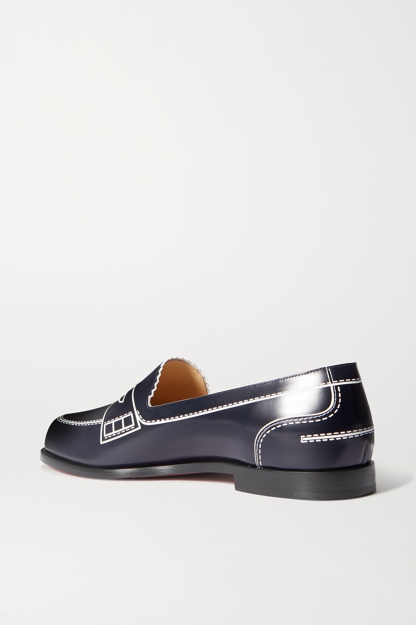 Mocalaureat printed leather loafers - 4