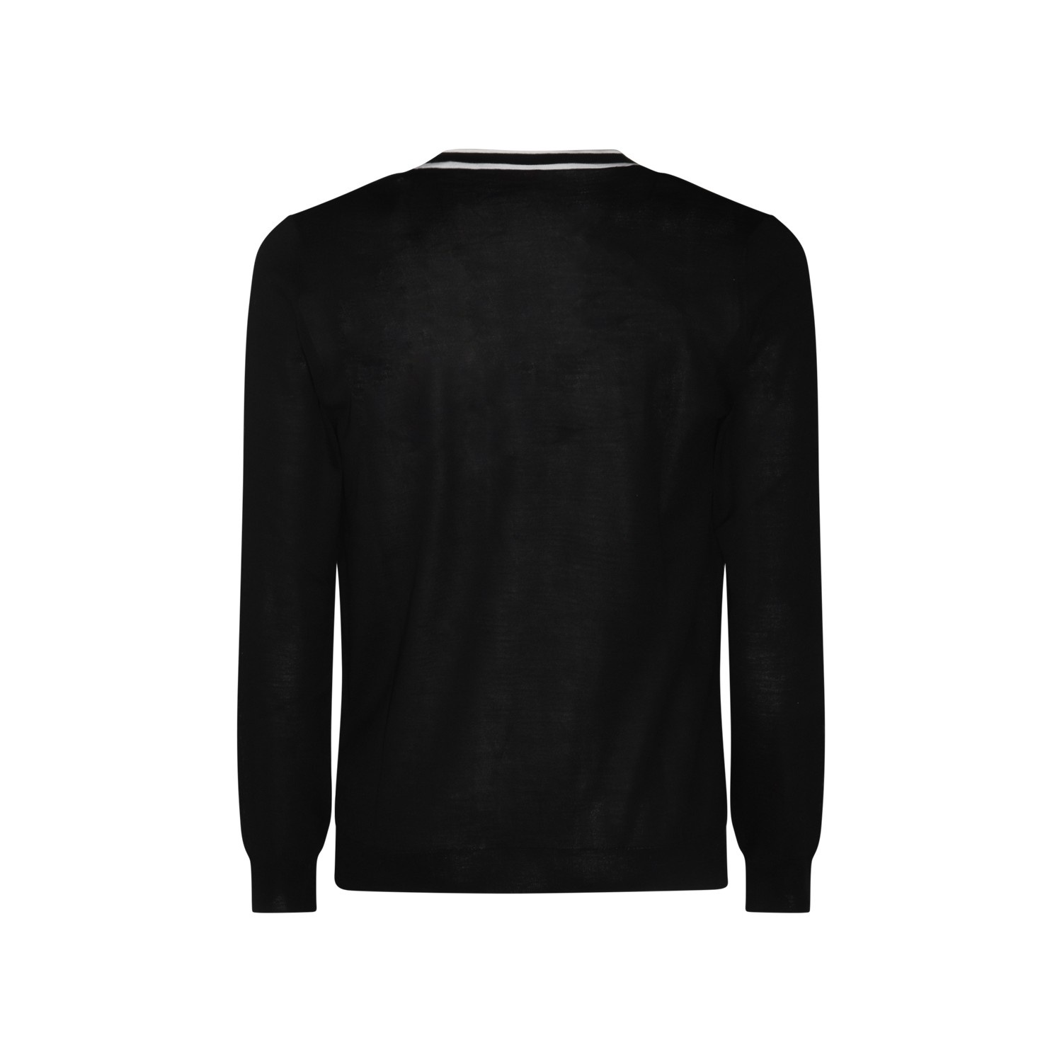 BLACK WOOL KNITWEAR - 2