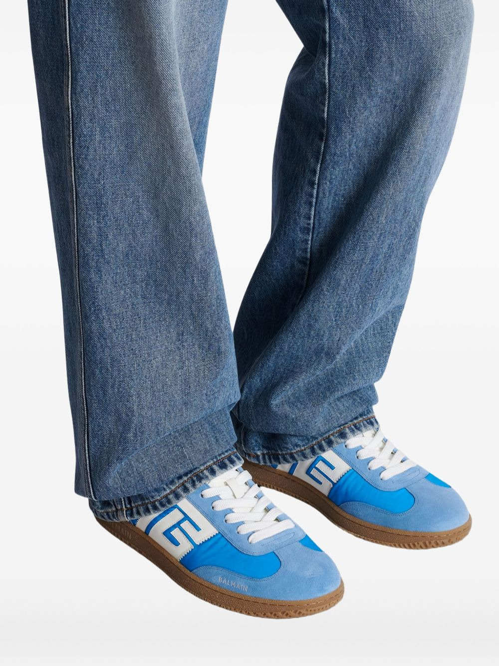 Swan leather suede sneakers - 5
