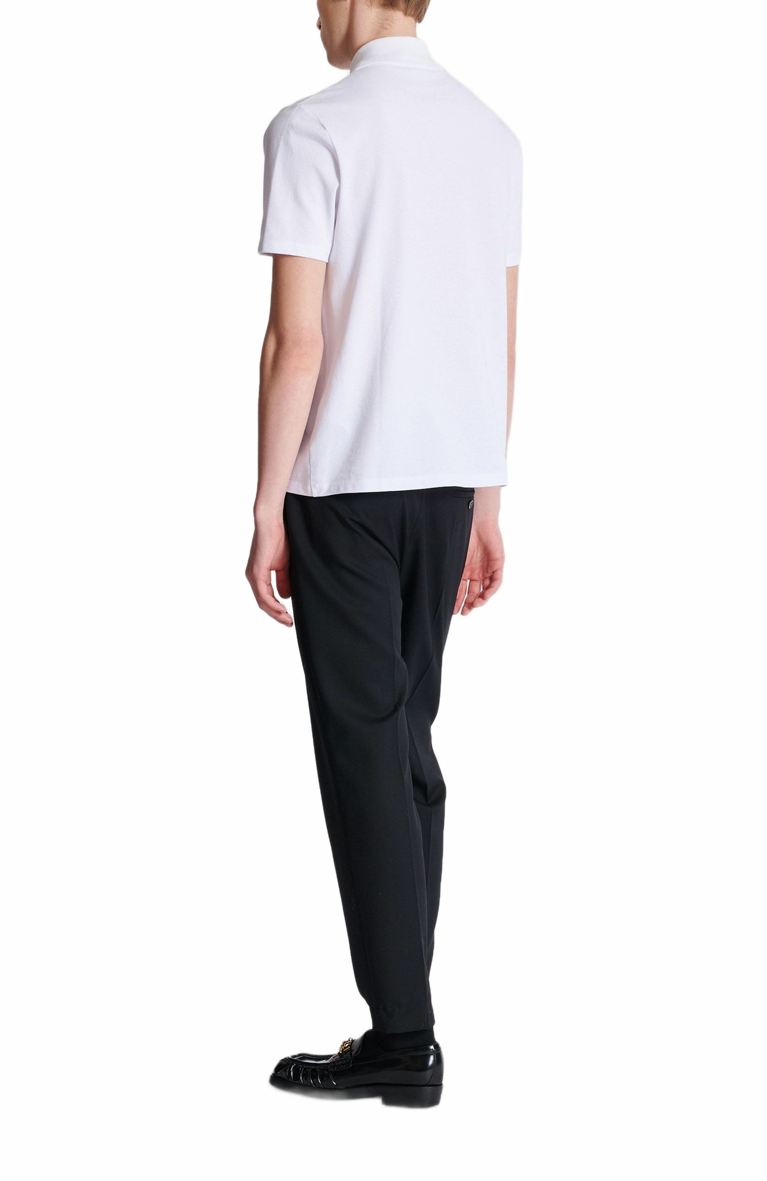 Balmain Cotton polo shirt with Écusson print in White at Nordstrom - 3