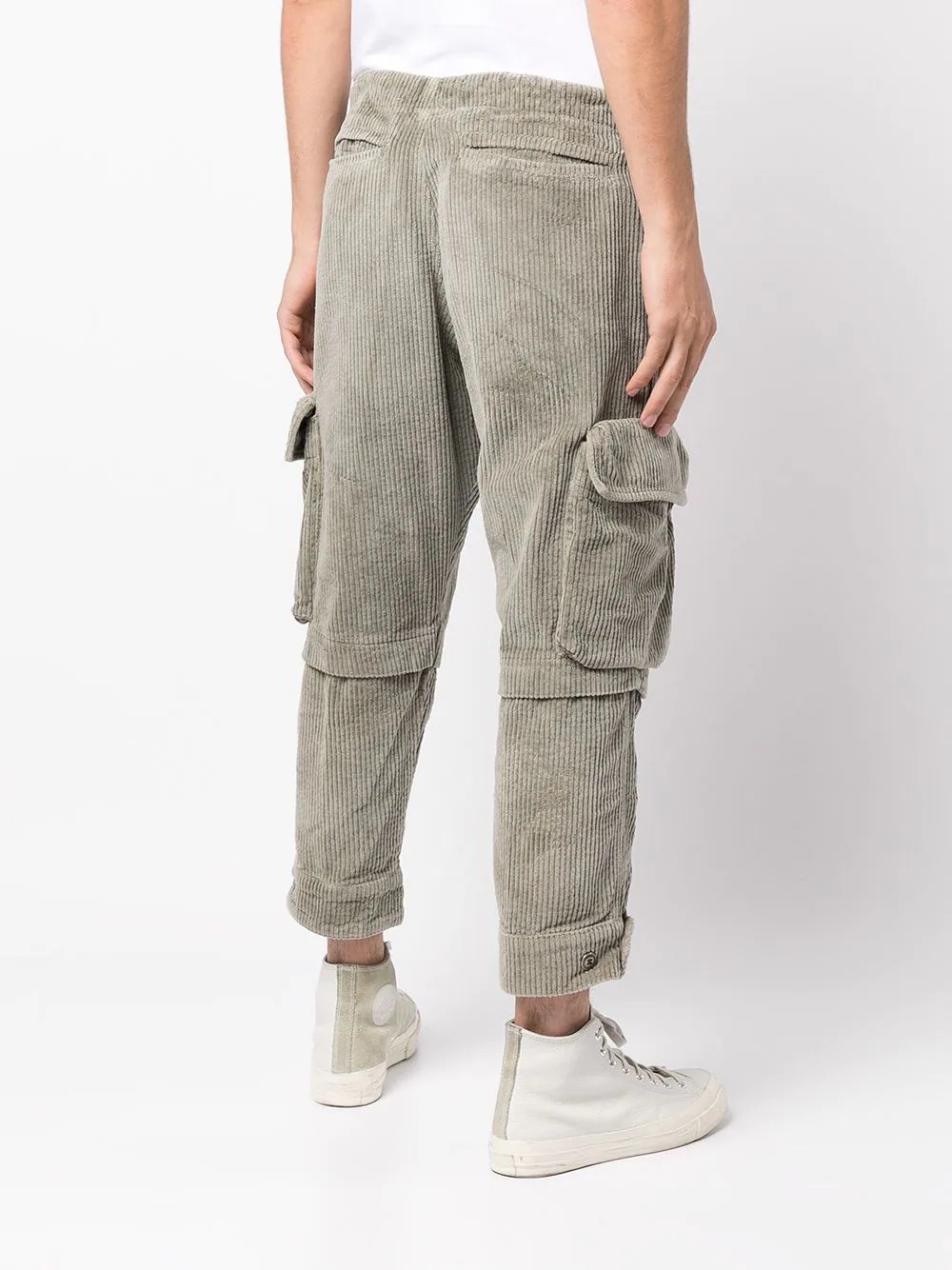 corduroy cargo trousers - 4