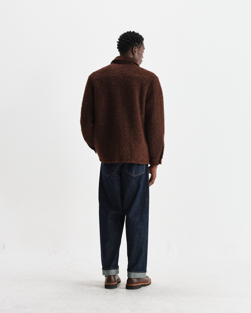 Mount - Brown Reversible Boucle Wool Overshirt 8