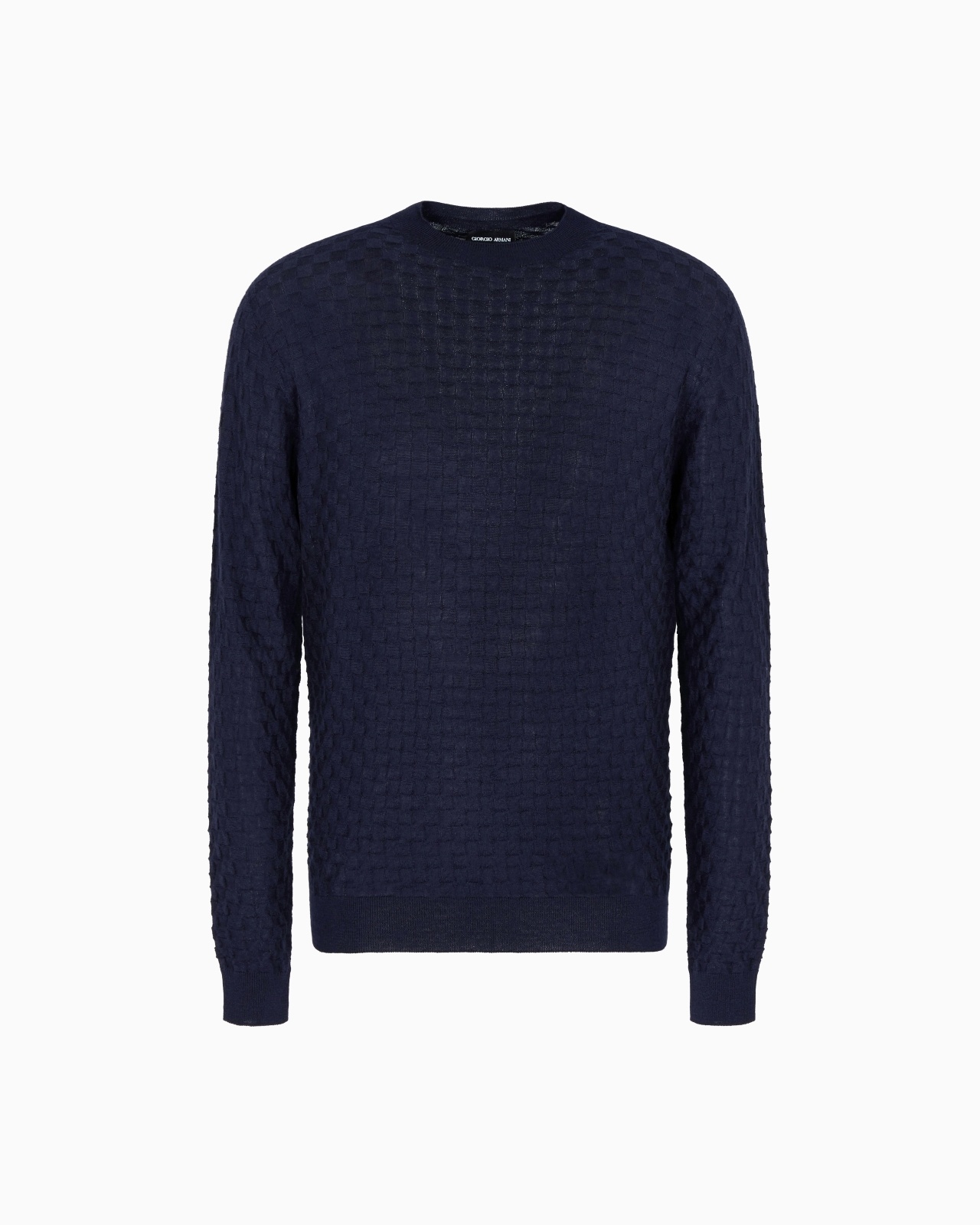 CREW-NECK JUMPER IN CASHMERE AND SILK - 1