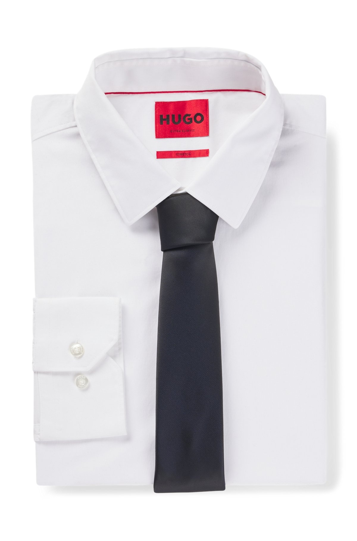 SILK-BLEND TIE WITH A PLAIN WEAVE - 3