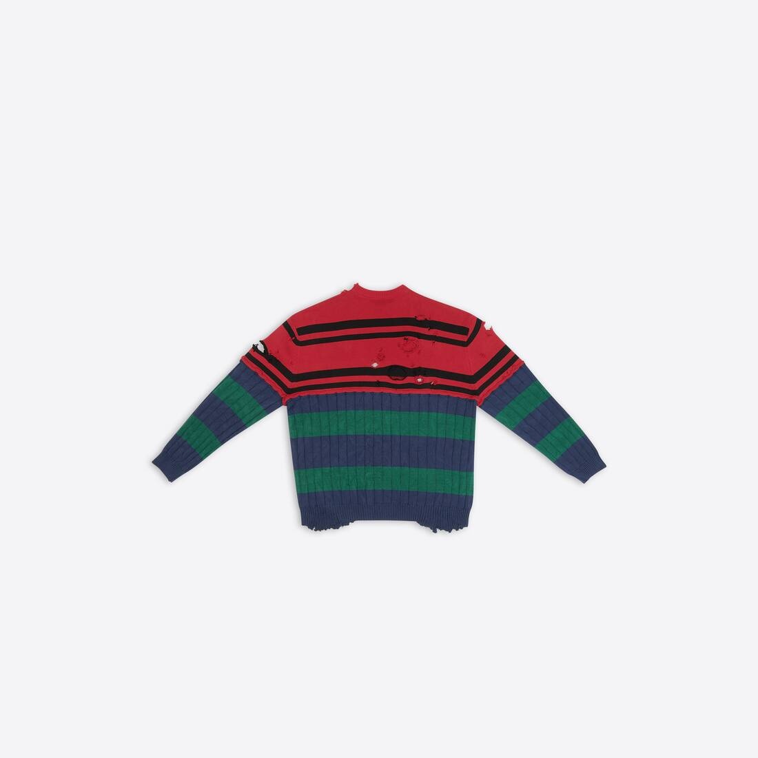 Men's Patched Sweater in Multicolored - 2