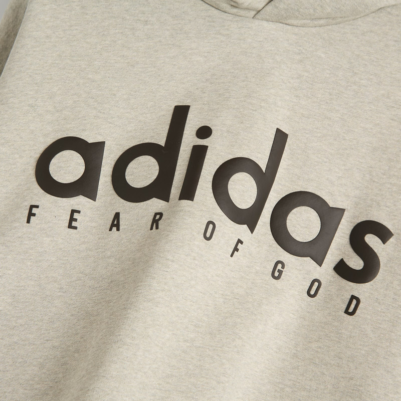 adidas adidas x Fear Of God Heather Cotton Fleece Hoodie outlook