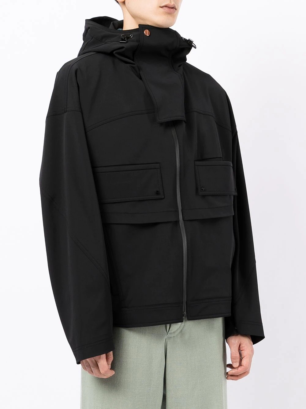 zip-up hooded jacket - 3