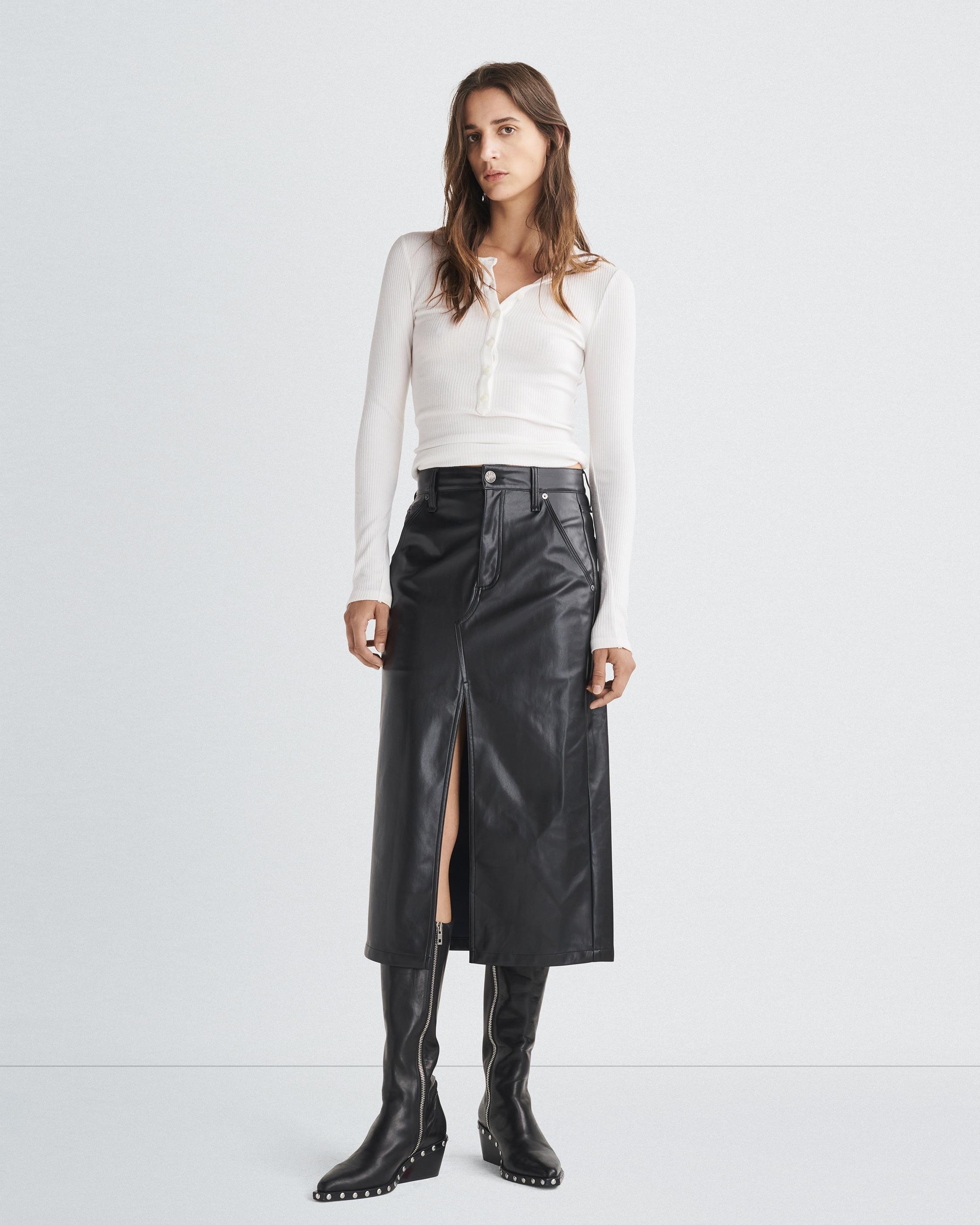 Sid Faux Leather Skirt
Midi - 3