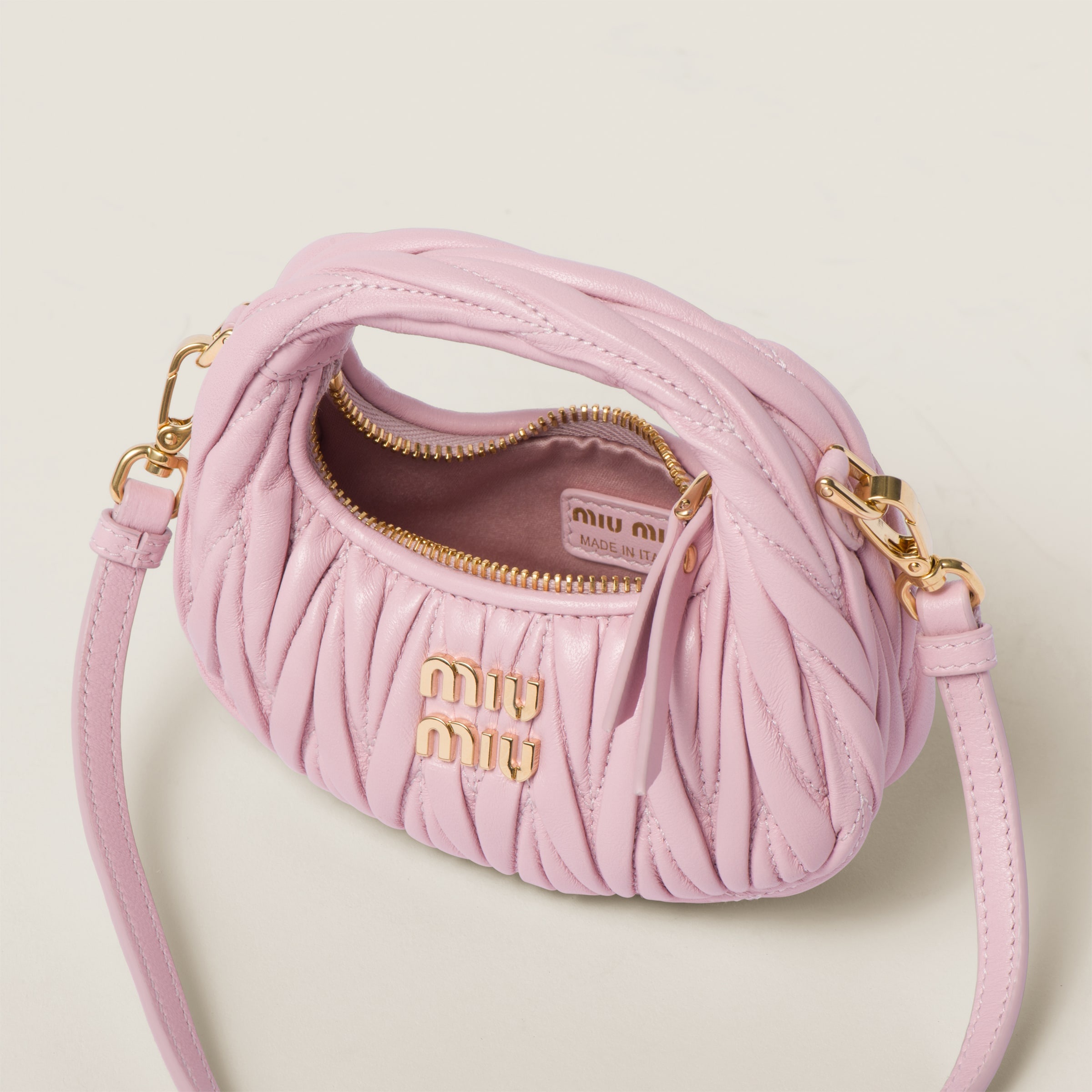 Wander matelassé nappa leather mini hobo pouch - 3
