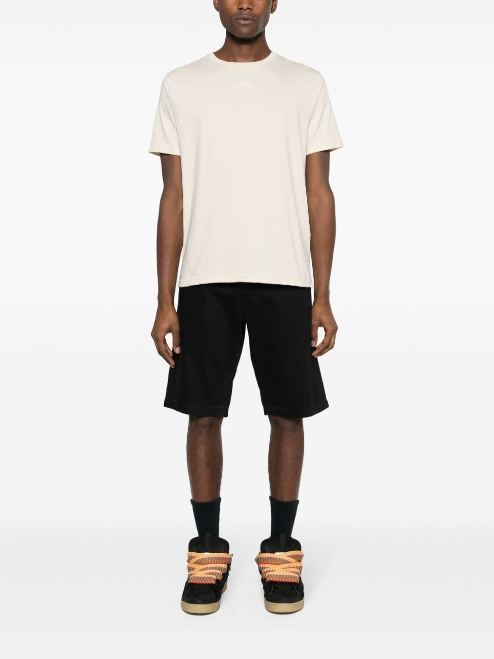 logo-embroidered cotton T-shirt - 2