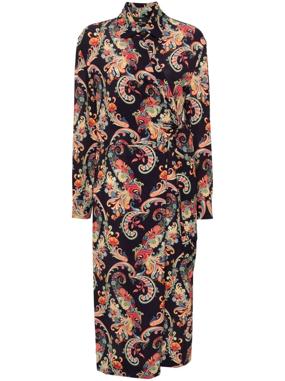 paisley-print midi dress - 1