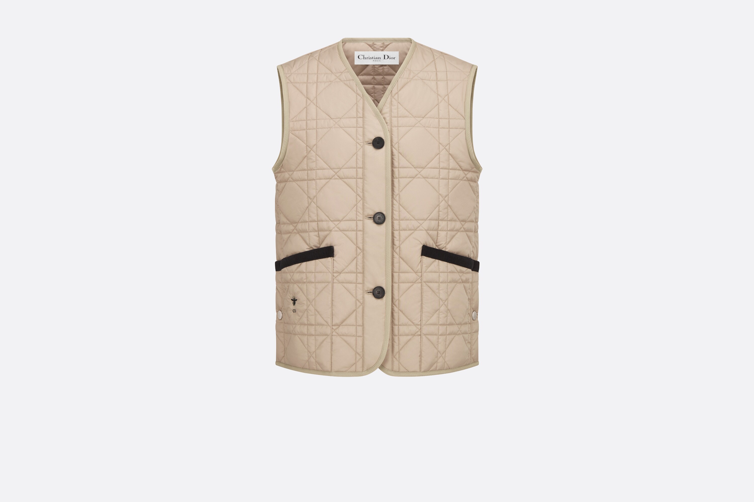 Macrocannage Sleeveless Vest - 1