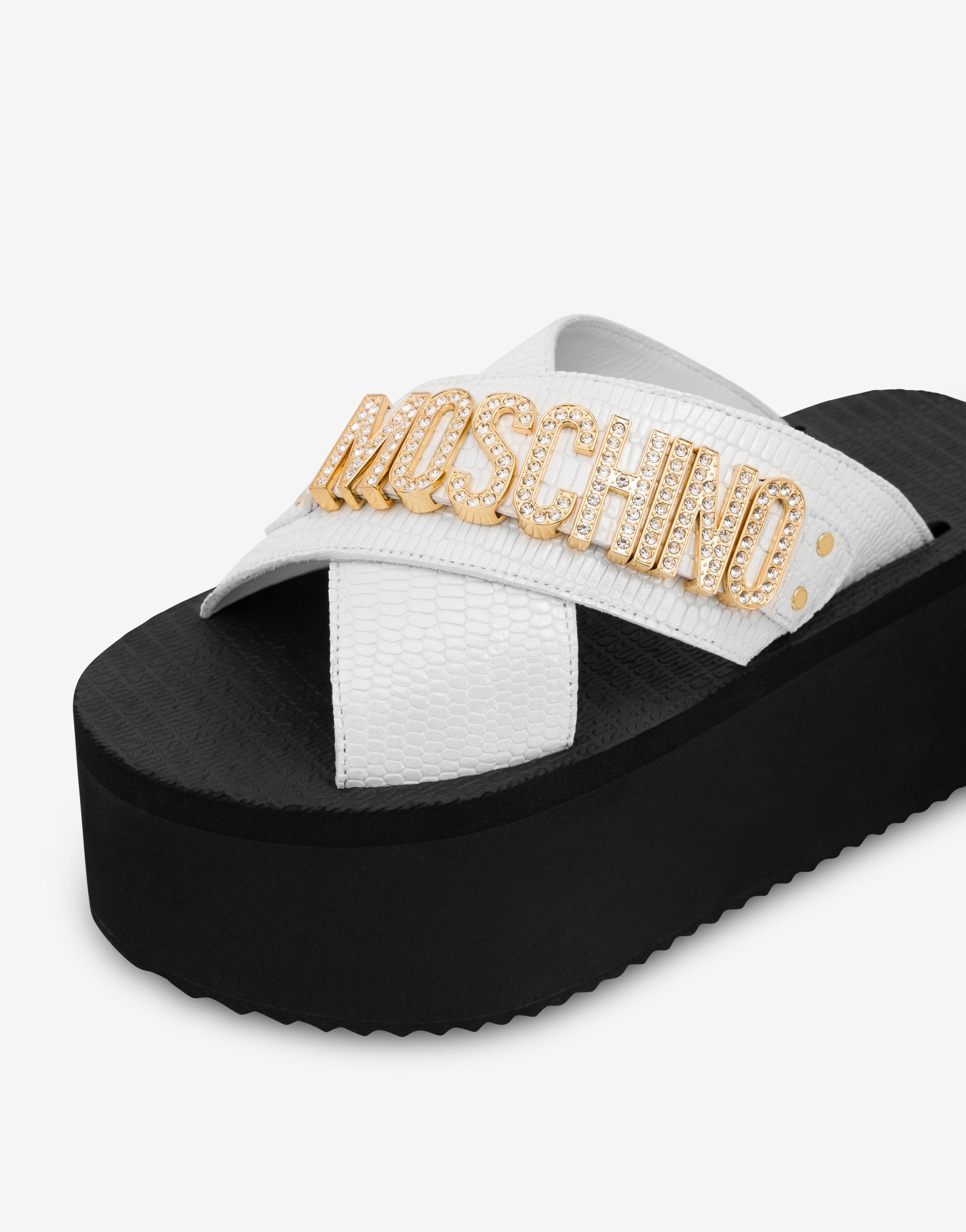 JEWEL LOGO WEDGE SANDALS - 4