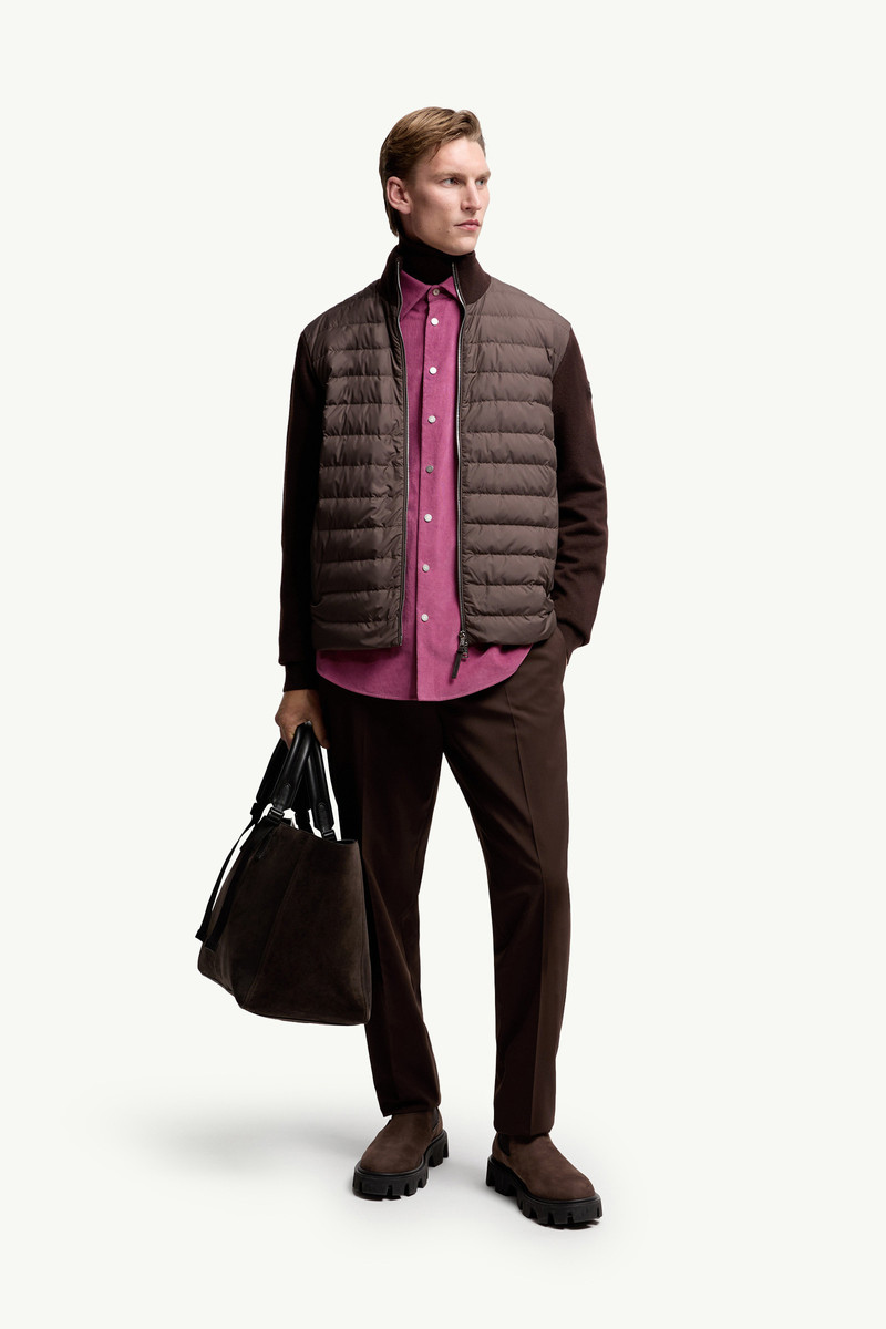 Moncler Padded Wool & Cashmere Zip-Up Cardigan outlook