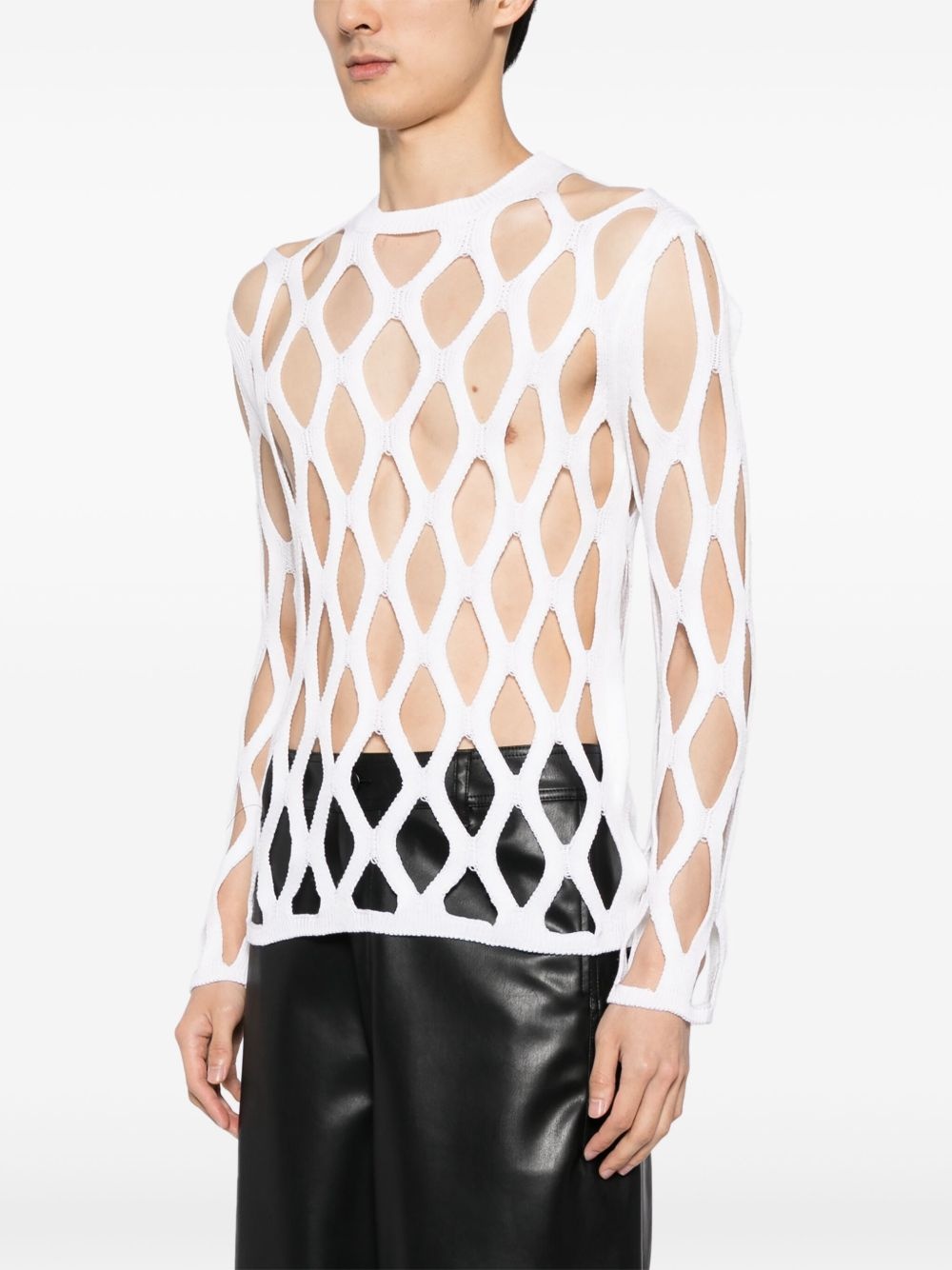 open-knit mesh jumper - 3