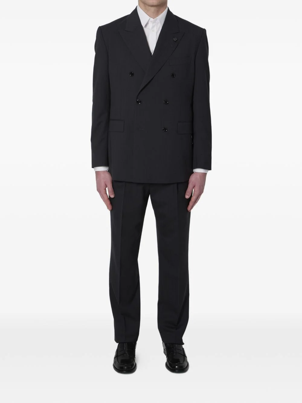 double-breasted peak-lapels suit - 1