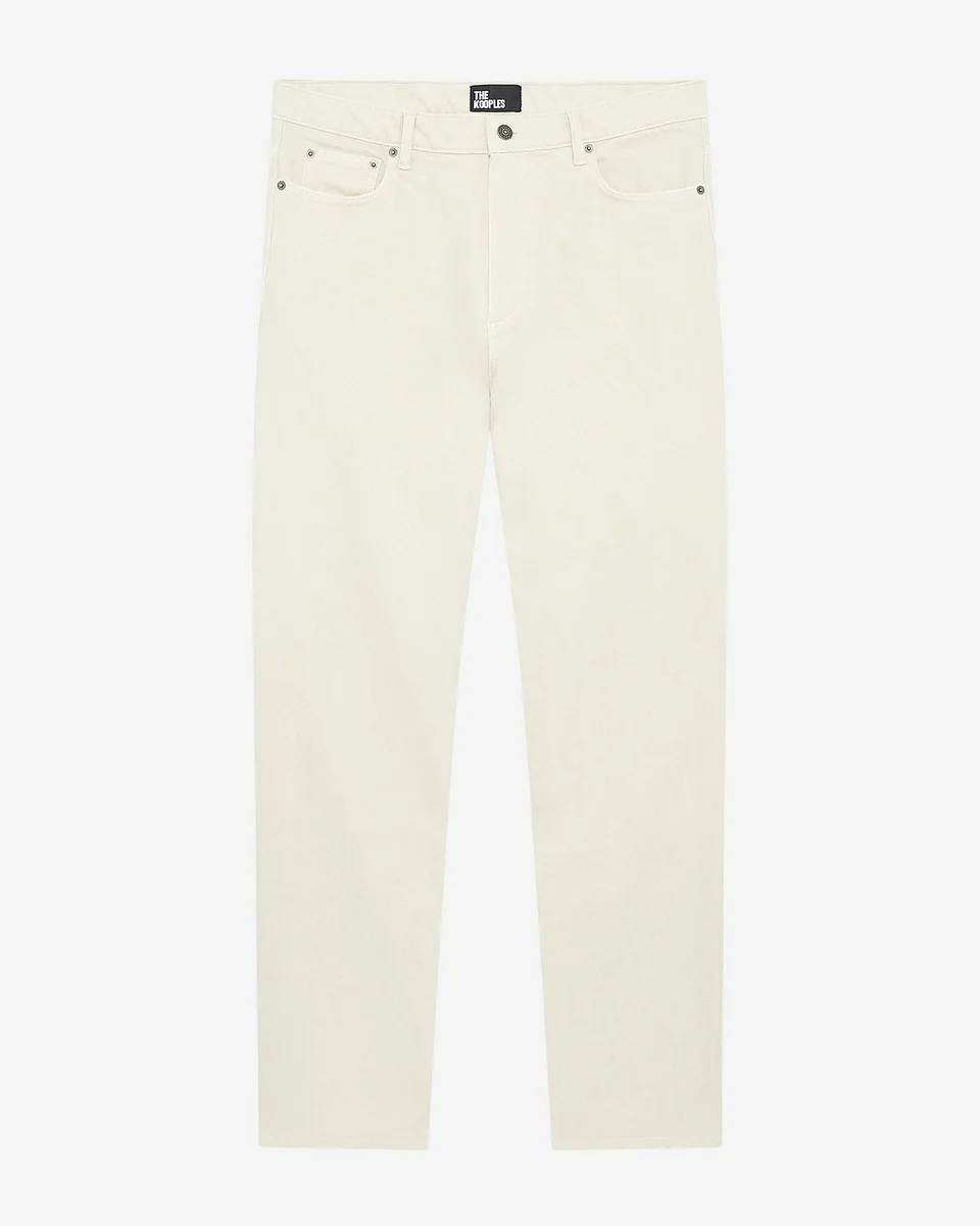 ECRU STRAIGHT JEANS - 1