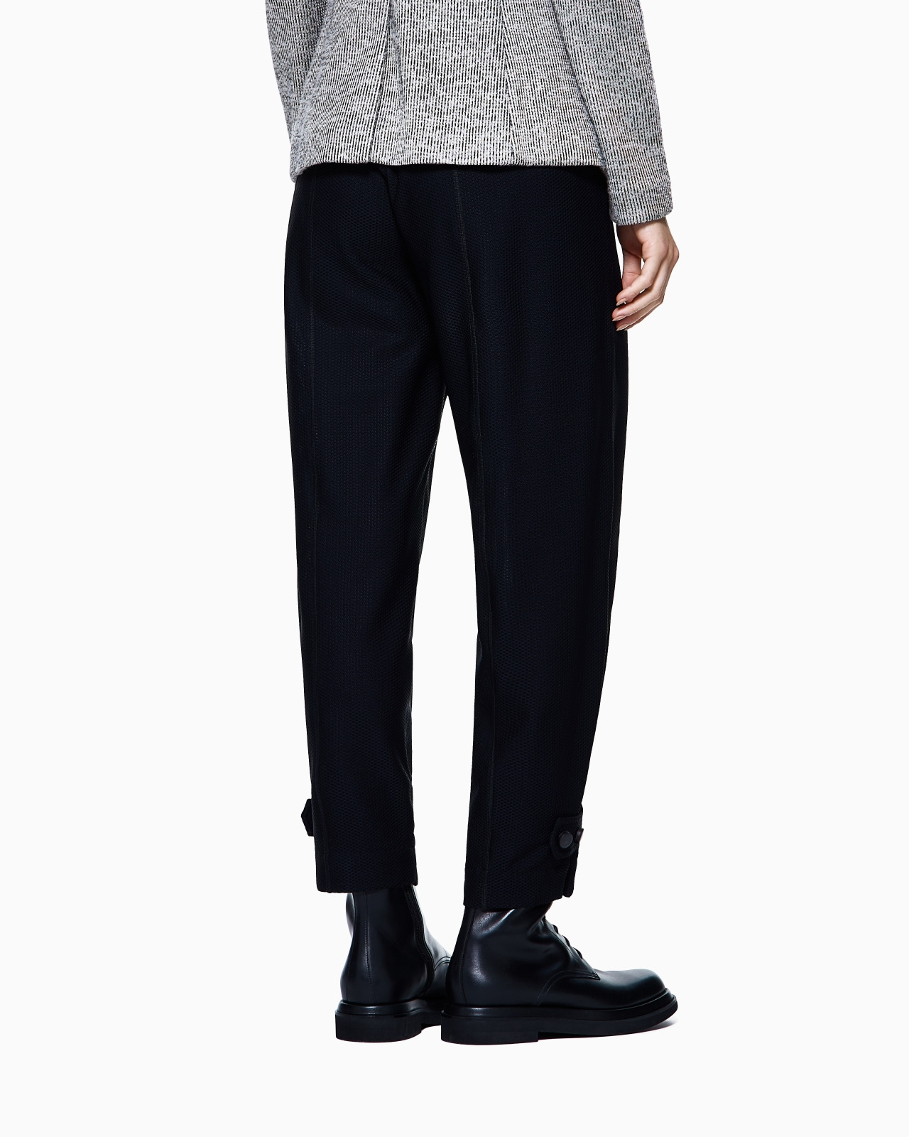 HONEYCOMB MOTIF STRETCH-JERSEY TROUSERS - 3