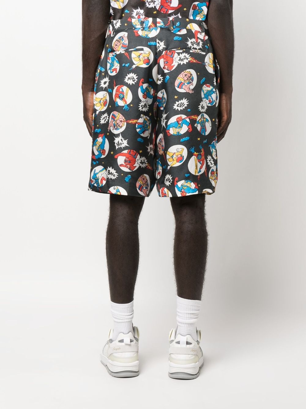 COMIC-PRINT SILK SHORTS - 5