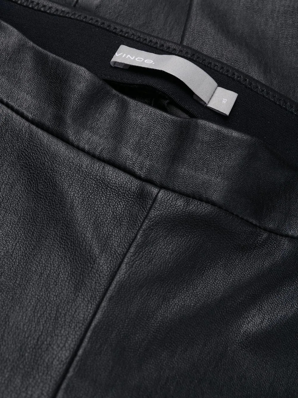 slim fit leather trousers - 6