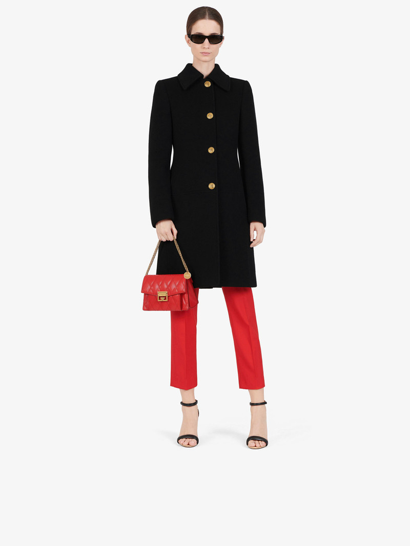 Coat in wool and cashmere with 4G buttons and chain 3