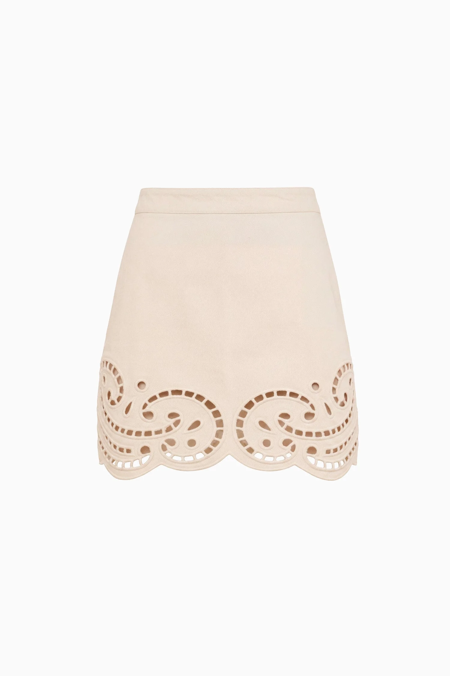 The Cadiz Eyelet Denim Skirt - 1
